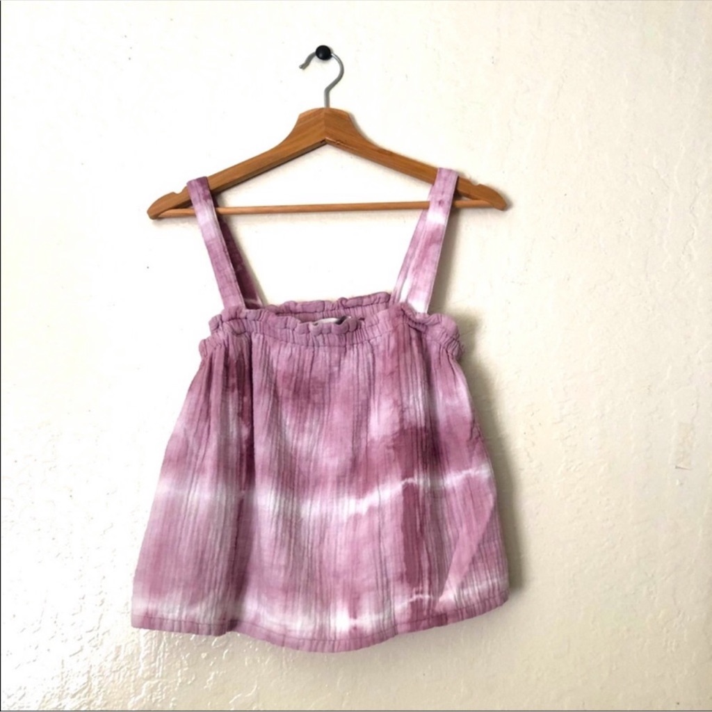 Madewell Womenâs Purple Tie-Dye Top